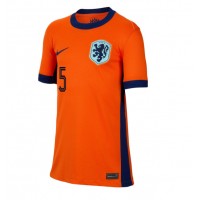 Camisa de time de futebol Holanda Nathan Ake #5 Replicas 1º Equipamento Feminina Europeu 2024 Manga Curta